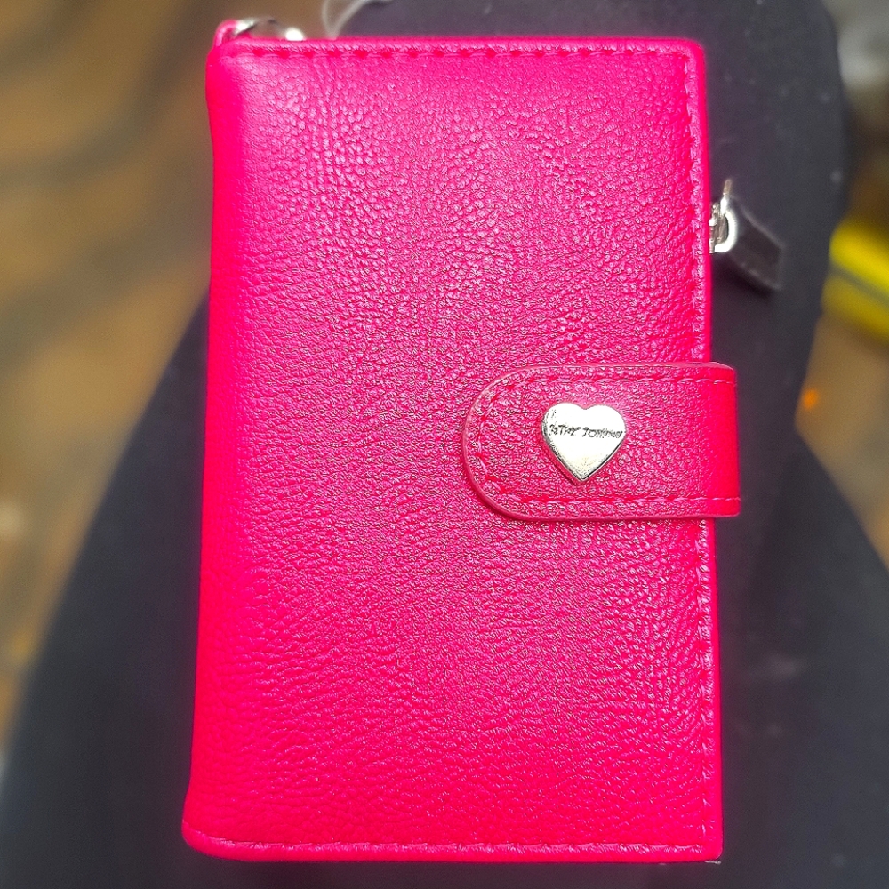 Pink Betsey Johnson Keychain Wallet